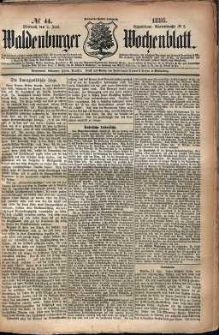 Waldenburger Wochenblatt, Jg. 32, 1886, nr 44