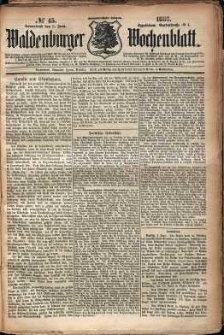Waldenburger Wochenblatt, Jg. 32, 1886, nr 45