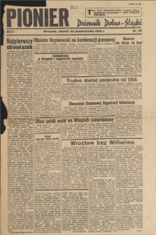 Pionier : Dziennik Dolno-Śląski, R. 1, 1945, nr 49