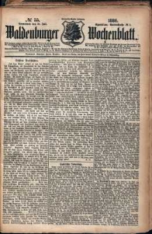 Waldenburger Wochenblatt, Jg. 32, 1886, nr 55