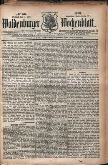 Waldenburger Wochenblatt, Jg. 32, 1886, nr 56