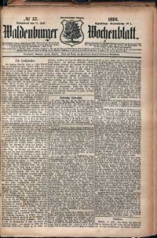 Waldenburger Wochenblatt, Jg. 32, 1886, nr 57