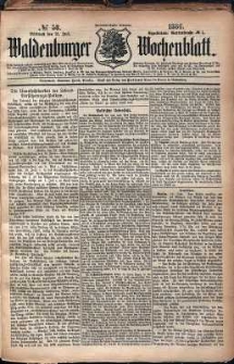 Waldenburger Wochenblatt, Jg. 32, 1886, nr 58