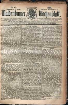 Waldenburger Wochenblatt, Jg. 32, 1886, nr 65