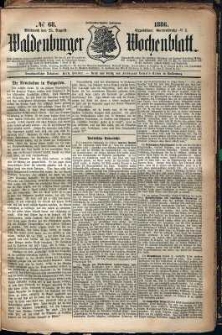 Waldenburger Wochenblatt, Jg. 32, 1886, nr 68