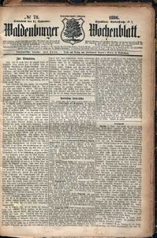 Waldenburger Wochenblatt, Jg. 32, 1886, nr 73