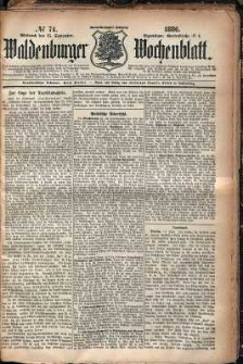 Waldenburger Wochenblatt, Jg. 32, 1886, nr 74