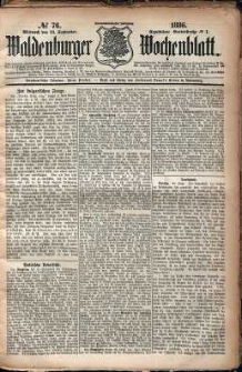 Waldenburger Wochenblatt, Jg. 32, 1886, nr 76