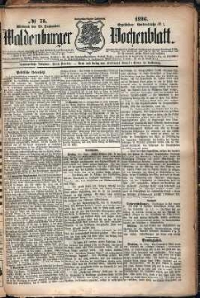 Waldenburger Wochenblatt, Jg. 32, 1886, nr 78