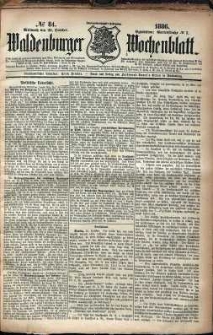 Waldenburger Wochenblatt, Jg. 32, 1886, nr 84