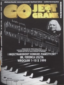 Co Jest Grane : dolnośląski miesięcznik kulturalno-informacyjny, 1999, nr 10 (68)