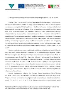 VII edycja euroregionalnego konkursu plastycznego: Rzepiór, Krabat - czy ich znacie? [Dokument elektroniczny]