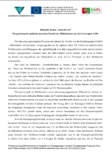 Rübezahl, Krabat - kennt ihr sie? Ein gemeinsames polnisch-deutsches Projekt der Bibliothekare aus der Euroregion Neiße [Dokument elektroniczny]