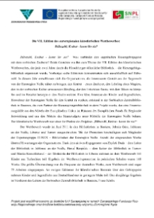 Die VII. Edition des euroregionalen künstlerischen Wettbewerbes: Rübezahl, Krabat - kennt ihr sie? [Dokument elektroniczny]