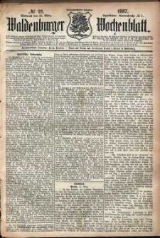 Waldenburger Wochenblatt, Jg. 33, 1887, nr 22