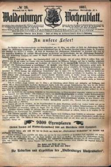 Waldenburger Wochenblatt, Jg. 33, 1887, nr 28