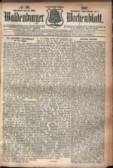 Waldenburger Wochenblatt, Jg. 33, 1887, nr 39