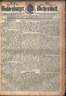 Waldenburger Wochenblatt, Jg. 33, 1887, nr 42