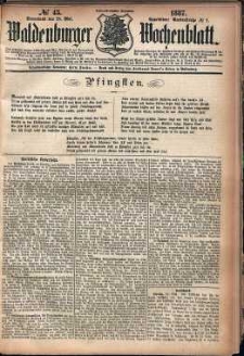 Waldenburger Wochenblatt, Jg. 33, 1887, nr 43