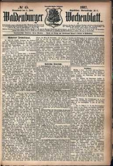 Waldenburger Wochenblatt, Jg. 33, 1887, nr 45