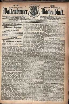 Waldenburger Wochenblatt, Jg. 33, 1887, nr 51