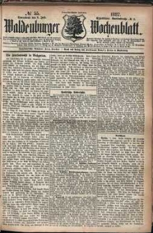 Waldenburger Wochenblatt, Jg. 33, 1887, nr 55