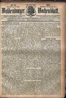 Waldenburger Wochenblatt, Jg. 33, 1887, nr 57