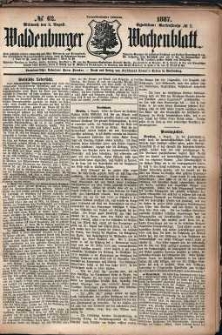 Waldenburger Wochenblatt, Jg. 33, 1887, nr 62