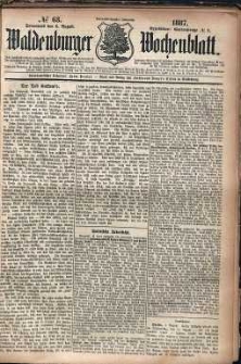 Waldenburger Wochenblatt, Jg. 33, 1887, nr 63
