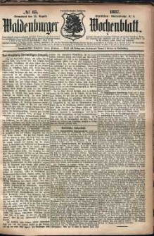Waldenburger Wochenblatt, Jg. 33, 1887, nr 65
