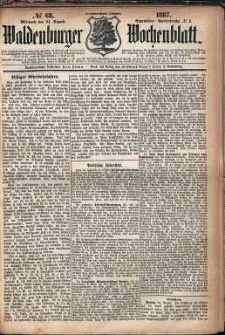 Waldenburger Wochenblatt, Jg. 33, 1887, nr 68