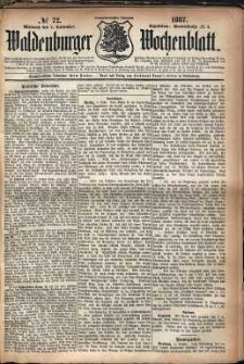 Waldenburger Wochenblatt, Jg. 33, 1887, nr 72