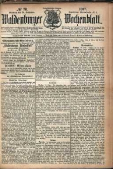 Waldenburger Wochenblatt, Jg. 33, 1887, nr 76