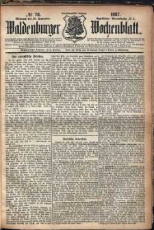 Waldenburger Wochenblatt, Jg. 33, 1887, nr 78