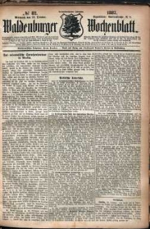 Waldenburger Wochenblatt, Jg. 33, 1887, nr 82