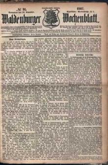 Waldenburger Wochenblatt, Jg. 33, 1887, nr 91