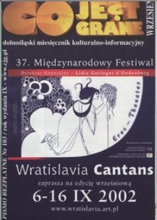 Co Jest Grane : dolnośląski miesięcznik kulturalno-informacyjny, 2002, nr 9 (103)