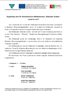 Ergebnisse des VII. Künstlerischen Wettbewerbes „Rübezahl, Krabat - kennt ihr sie?“ [Dokument elektroniczny]