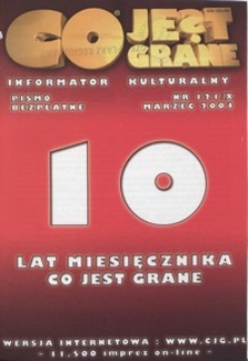 Co Jest Grane : informator kulturalny, 2004, nr 3 (121)