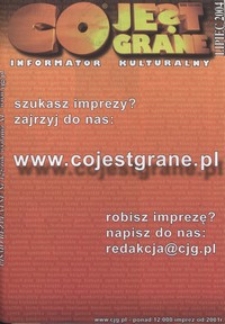 Co Jest Grane : informator kulturalny, 2004, nr 7 (125)