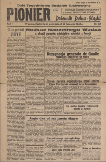 Pionier : Dziennik Dolno-Śląski, R. 1, 1945, nr 72