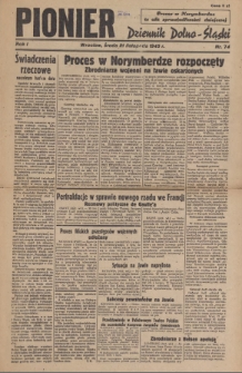 Pionier : Dziennik Dolno-Śląski, R. 1, 1945, nr 74