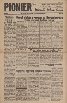 Pionier : Dziennik Dolno-Śląski, R. 1, 1945, nr 75