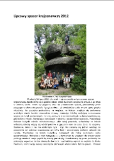 Lipcowy spacer krajoznawczy 2012 [Dokument elektroniczny]