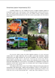 Sierpniowy spacer krajoznawczy 2012 [Dokument elektroniczny]