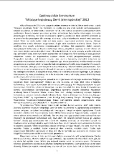 Ogólnopolskie Seminarium "Mijające krajobrazy Ziemi Jeleniogórskiej" 2012 [Dokument elektroniczny]