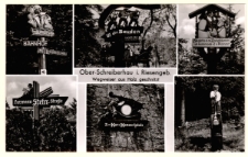 Ober-Schreiberhau i. Riesengeb. Wegweiser aus Holz geschnitz [Dokument ikonograficzny]
