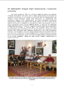 XXI Ogólnopolski Przegląd Książki Krajoznawczej i Turystycznej w Poznaniu [Dokument elektroniczny]