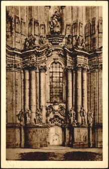 Grüssau: Portal der Abteikirche. [Dokument ikonograficzny]