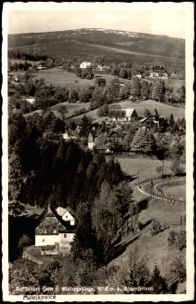 Luftkurort Hain i. Riesengebirge. Blick v. b. Katzensteinen [Dokument ikonograficzny]